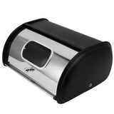 Bread Bin Bread Box Bread Holder Storage Container With Small Window for Kitchen Countertop Black V1294-YM0703-3117230095611