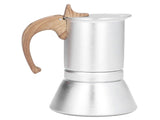Moka Stove Coffee Maker Professional Metal Italian Coffee Maker for Home Travel Silver 150ml V1294-YM0715-3118220095312