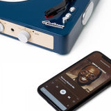 Gadhouse Brad MKII Record Player - Navy Entertainment Stand Bundle - Black V398-GAD0104-ST
