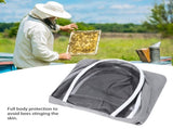 One Piece Beekeeping Suit Protective Clothes Smock Dual Zippers Beekeeper Supplies Gray V1294-YM0901-3111200080512