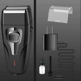 Heavy-Duty Rechargeable Shaver for Men, Face Care Grooming Razor, Black V1263-JX-4033