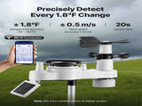 7-in-1 Wi-Fi Weather Station with APP, 190.5 mm VA Display, Wireless Solar Powered Outdoor Sensor, V952-TYNQXZWIFI7586OBK001V3
