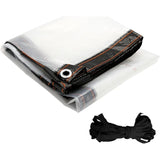 Waterproof Clear PVC Tarpaulin Overlay Panel Roof with Eyelets and Rope 2 x 3m V1237-ZY-203-0824