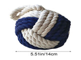 Crashproof Door Stopper, Hand-woven Rope Ball, Solid Heavy Weight for Stability, Home and Restaurant V1370-AZ4-13974