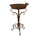Rust Pressed Metal Birdbath 64cm V637-19701BRD