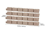 Fake Stone Landscape Edging1190 x 100 x 155mm Lawn Edging Fade-Resistant Brown V952-RZSPZZCCZS0081JN2V0