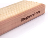 HANGERWORLD Pack of 10 Skirt and Pants Hangers with Clamp Clips, 10.6inch American Cedar Wood Hanger V1258-DP02-F-304