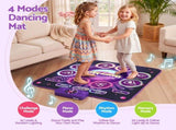 Keezi Dance Mat Toy for Kids Age 3-12 Electronic Dance Pad with Bluetooth 4 Game Modes Purple DMAT-SINGLE-BT-PK