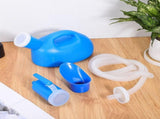 Portable Female Urinal Leak Prevention Bottle Shape Plastic Blue 1 Set V1192-AZ-W-30624