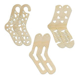 Wooden Sock Blockers for Knitting, Adjustable, 6 pcs Knitting Blockers V1188-CAQQ-77895-1