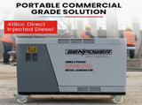 GENPOWER 6.5kW Peak 5kW Rated Diesel Inverter Commercial Generator, Electric Key Start, 2 x 15A, RCD V219-GENDSLGNV5KA