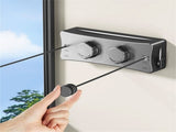 Retractableline Indoor, Non-Sagging Twin Line, 16.7Ft Adjustable No-Drill Heavy Duty V1189-WXFWAL-20260319-00641