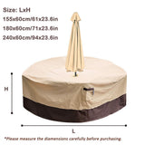 Round Patio Furniture Cover with Umbrella Hole Waterproof 4-Season Protector for Garden, Balcony V1107-CS-HWZYZ4