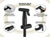 Shower head - Bidet Black, hand shower in the bathroom, toilet sprayer, stainless steel, toilet V1188-MS-313-0386