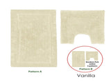 2200GSM 2 Pce Axel 100% Cotton Bath Mat Set Vanilla V442-UNA-BATHM-AXEL-VANILLA-SH