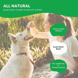 1Kg Dog Treat Beef Liver Pieces Bucket - Dehydrated Australian Healthy Puppy Chew V238-SUPDZ-40318352687184