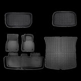 6 piece Tesla Model Y Floor Mats for Front and Rear Trunk Front Passenger and Driver Side V63-847811