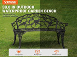 Outdoor Bench, 38.8 inches Metal Bench for Outdoors, 480 lbs Load Capacity Bench, Outdoor V952-GYZYJS40YC00PL1X7V0