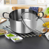 SOGA Dual Burners Cooktop Stove, 14L Stainless Steel Stockpot and 28cm Induction Casserole ECOOKTDBL-STOCKPOT14L-CASL4226
