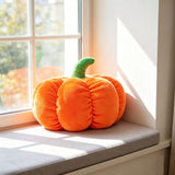 Pumpkin Shaped Plush Cushion Fall Holiday Decor Pillow, Soft Stuffed Seat Pad for Halloween V1369-AZ3-W-09154
