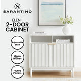 Sarantino Eleni 2-Door Sideboard - White TBL-751-00-WHT