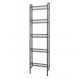 Levede Slim Storage Rack Kitchen Organiser Wall Mounted Metal Shelf Black EA0309-5-AU