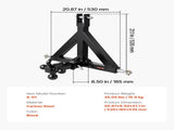 3 Point Trailer Hitch 2 in Receiver, 3pt Quick Hitch Attachment with 3 Trailer Balls, Tractor Tow V952-SJXJSQDKSXTQ3L0DH001V0