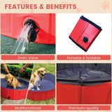 Floofi Pet Pool 160cm*30cm Red XXL V227-3331641005040