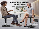 Active Chair with Handle, Height-Adjustable Wobble Chair Made of Elastic Fabric & 45 mm V952-PHZDZYXWHJGGF89KTV0