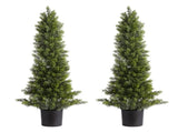 Artificial Topiary Cedar Trees, 2 Set 914mm Faux Pine Shrubs Plants, Fake Silk Tree Look Real, Easy V952-XSRGXJS36YCXDIEET001V0