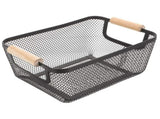 Farmhouse Style Wire Basket Set, Metal Mesh Rectangular Storage Organizer Bins, 11.8 x 7.1 x 4. Home V1369-AZ3-W-12989