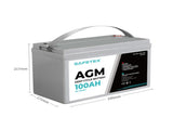 Safetex 12V 100Ah AGM Deep Cycle Lead BATTERY-AGM-NA