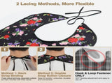 3 Pack Adult Bibs Washable Large Waterproof Clothing Protector with Eating Crumb Catcher for Women V1369-AZ3-W-18913