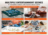 Mahjong Table, Fold-in-Half 4 Player Card Table with Wear-Resistant Green Tabletop, Portable V952-SDMJZBSWZDSTQ0FNSV0