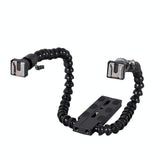 Adjustable Dual Arm Flash Bracket Mount For Hot Shoe PRL-51408650DBT