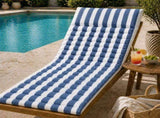 Rans Blue Alfresco Cotton Outdoor Indoor Lounge Mat 62 x 194 cm V442-RAN-CUSHION-ALFRESCOLOUNGEMAT-BLUE-RE