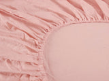 Ramesses 1000TC Linen Bamboo Fitted Sheet Combo Set Dusty Pink King Single V442-KIT-FITTEDSS-LINENBAMBOO-DUSTYPINK-KS
