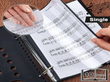 Amylove 4 Pack Music Flip Folder Marching Band Plastic Flip Folder Each with 10 Windows V1258-DP02-C-766