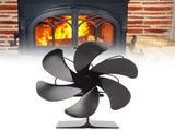 6 Blade Stove Eco Black Self Starting High Temperature Resistance Energy Efficiency Heat Powered V1294-YM3113220250711-0421