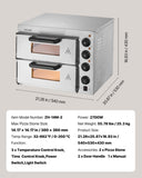 VEVOR Commercial Pizza Countertop, 14-Inch Double Deck Layer, Stainless Steel Electric Pizza V952-FMDRPSLSCSXNVZD4XV3