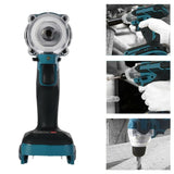 Cordless Electric Impact Wrench Brushless Rattle Gun 1/2" Driver +Large Battery V201-LI0720BU8AUUP