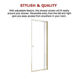 Adjustable Semi Frameless Shower Screen 74-82cm x 195cm With Gold Hardware & No Side Return For V63-958081