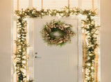 Classic Christmas Wreath Golden Leaves and Berries V1142-PB601099696095364