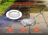 24" Pressure Washer Surface Cleaner, Stainless Steel Pressure Washer Attachments with 4 Wheels, 4000 V952-GYQXJBMQJQYPKEO1LV0