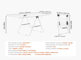 2-Tier Foldable Clothes Drying Rack with Sock Clips & 21 Drying Rods White V952-LDSLYJAX5059Q3FK5001V0