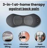 3-in-1 Heated Back Stretcher with Vibration Massage and Traction Lift V1102-M-SHOE-32531-GRAY-13A23939