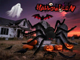 Giant Spider 6.6 Ft, 2M Halloween Decorations Fake Halloween Decor Spiders Large, Furry Spiders for V1107-116-16380-BLK-4PACK