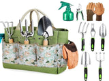 Premium 9-Piece Aluminium Alloy Garden Tool Set with Durable Storage Tote Bag Heavy Duty Gardening V888-ELOSUNG52194