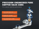 Commercial Faucet with Pre-Rinse Sprayer, 21" Height, 8" Center, 12" Swing Spout, Wall Mount Kitchen V952-BGSYCXSLTBGS9X3ACV0