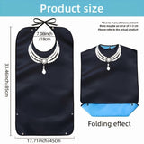 4 Pack Adult Bibs for Women, Reusable Adult Bibs for Eating with Crumb Catcher, Waterproof Washable V1369-AZ3-W-18911